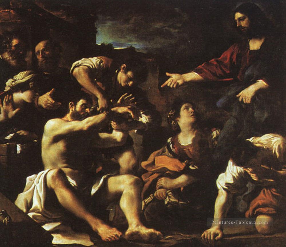 Élever Lazare Baroque Guercino Peintures à l'huile